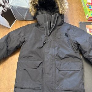 North Face Faux Fur Trim Down Parka